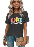 Teacher Shirts for Women: Teacher Life T-Shirt Funny Teach Graphic Tee Teaching Tops Casual Back to School Gifts