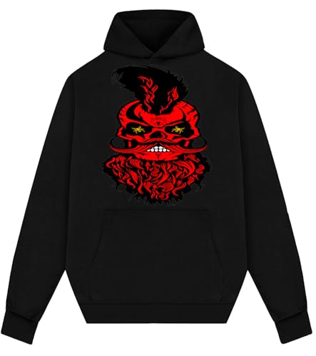 A Popular Fictional Character Or Animated Film Print on Print on Black Pullover Hoodie