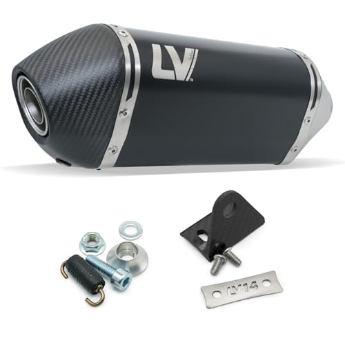 Silencieux LeoVince d'échappement universel 54mm LV-14 Black Edition carbone