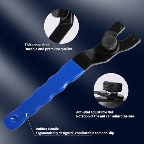 Image of Golden Pearl Pin Spanner,Spanner Wrench for Grinder,Adjustable Pin Wrench for Angle Grinder Machine(Blue)