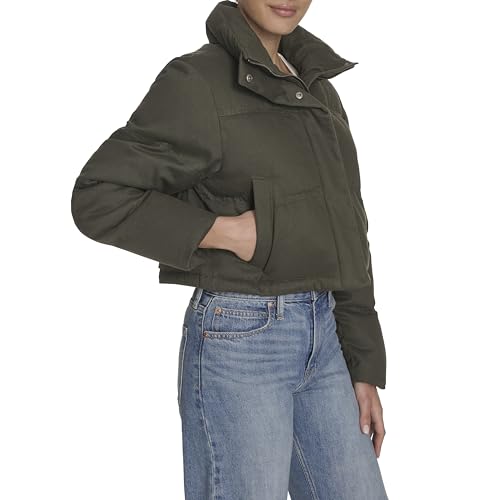 Levi's Women's Short Cotton Barn Jacket, Olive, Medium