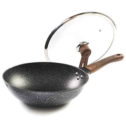 Wok antiadherente de piedra Maifan 32 cm con mango de baquelita