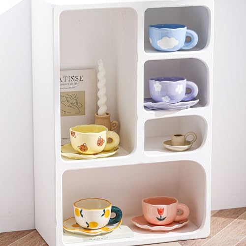 Tasse à café cœur rouge avec soucoupe pour savourer un instant doux - 7