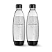 Sodastream Bottiglia Sottile Lavabile In Lavastoviglie, 1 L, Confezione Doppia, Colore: Nero - 3