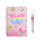 Ginddy Diario Secreto Niña,con Set de Colores 19x13cmBlocs de Notas Secreto Papel Rayado Set de Diario Infantil para Escribir para la Escuela de Oficina