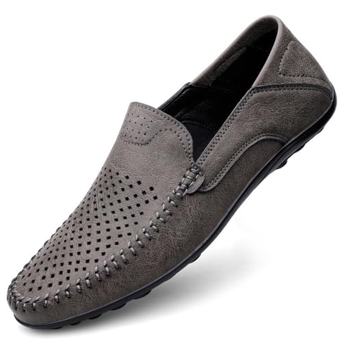 Mens Loafers Moccasins Shoes Lightweight Breathable PU Leather Comfortable Anti-Slip Slip Resistant Outdoor Classic Slip-ons2