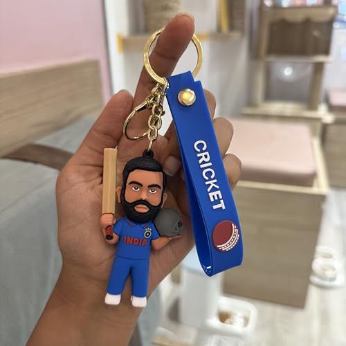 Image of Cute Cartoon Character Silicone 3D Key Chain with Strap Charm & Metal Hook, Merchandise Key Rings Gift for Kids Girls Boys Men & Women