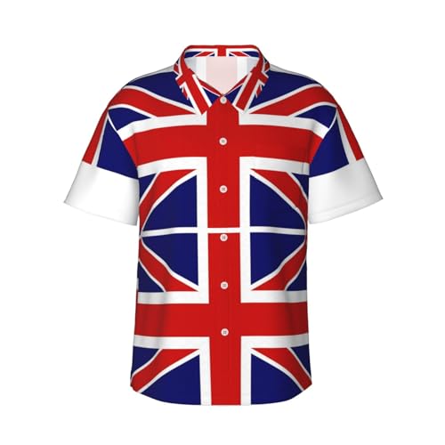 Chemise hawaïenne drapeau anglais homme contre la chaleur de l'été