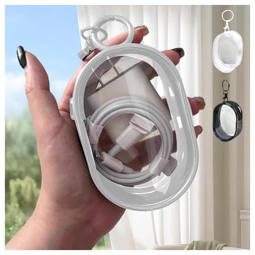 Transparent Cable Storage Pouch, Mini Portable Travel Organizer, Ideal for Digital Accessories