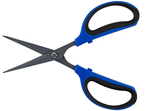 Happy Hydro - Trimming Scissors - Straight Tip - 60Mm Teflon Blades - Ergonomic Comfort Grip Handles #TOP2