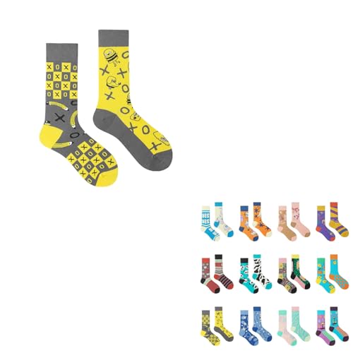 Repaly Womens Casual Athletic Aesthetic Socks, Cute Cozy Crew Socks, Soft Hiking Socks(Yellow,10 pairs)