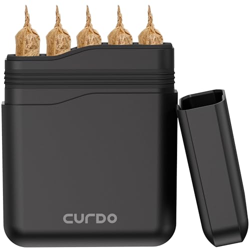 5-Hole King Size Pre-Roll Cone Holder Case, Smell Proof & Waterproof Cigarette Storage Box, Triple Silicone Seal, Holds King & 1-1/4 Cones, Portable Smoking Accessories,Great for Travel or Sharing