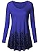 Laksmi Womens Swing Tunic Tops Loose Fit Comfy Flattering T Shirt, Long Sleeve Round Neck, RBU XXL