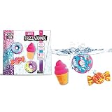 4 Stück Badekugel Badespaß Bunte Badebälle Badewannen Spielzeug - Glitzer Seife Badekugeln - Schaumbad Badeschaum - Geschenkset Kind Baden Badefizzer Blubberspaß Farb Bombe Ball 4 Formen - ab 6 Jahren