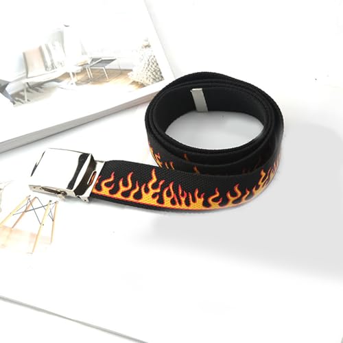 Punk Unisex Adjustable Belt Webbing Cotton Fabric and Metal Streetwear Hip Hop Accessory for Men3