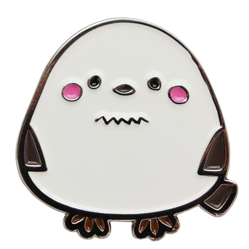 ピンバッジ シマエナガ かわいい鳥 動物 ピンズ 合金製 2.5×2.5cm