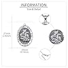 URONE ST Anthony Medal Necklace 925 Sterling Silver Saint Anthony Catholic Pendant Necklace Religious Jewellery Gifts for Women Men #2