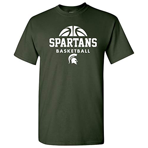 UGP Campus Apparel Michigan State Spartans Basketball Hype Mens T-Shirt - Medium - Forest Green