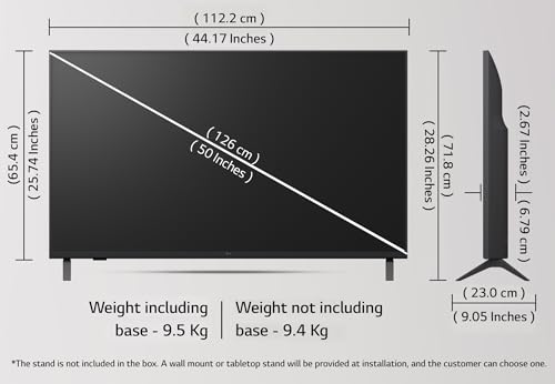 Image of LG 126 cm (50 inches) UA82 AI Series 4K Ultra HD (3840 x 2160) Smart webOS LED TV 50UA82006LA