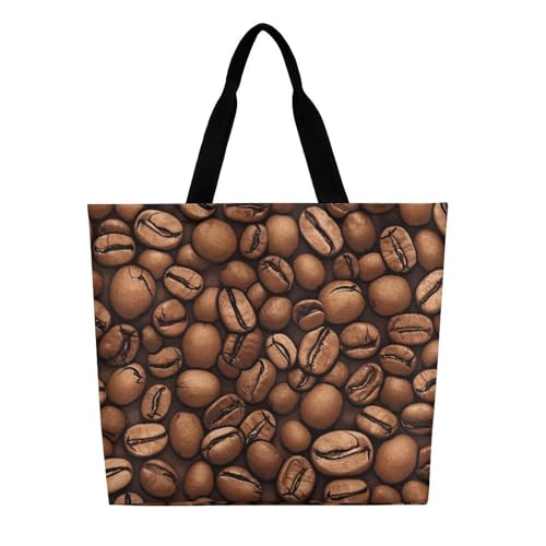 Tote Bag for Women Shoulder Bag Funny Roasted Coffee Beans Handbags for Travel Work Beach Bag3