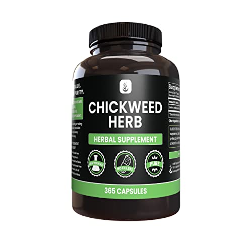 PURE ORIGINAL INGREDIENTS Chickweed Herb, (365 Capsules), No Magn...