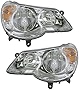 Headlights Headlamps Left & Right Pair Set for 07-10 Chrysler Sebring