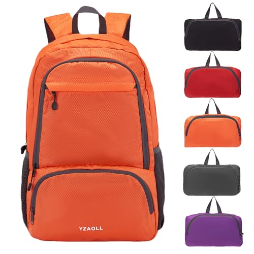 YZAOLL 30L Hiking Backpack Lightweight Day Packs, Packable Backpack for Women Men Travel Camping Vacation,Orange YZAOLL 30L Hiking Backpack Lightweight Day Packs, Packable Backpack for Women Men Travel Camping Vacation,Orange