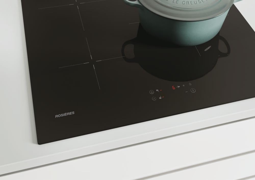 Rosières RI633C/M1 Plaque à induction 3 feux, 60 cm, 7200 W, Booster 3600 W, Double zone, Commandes tactiles frontales, Noir