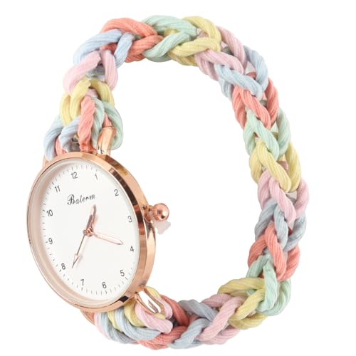 Enwye Montres À Bracelet Extensible Pour Femmes : Montre-bracelet À Quartz Analogique Élastique Avec Corde Tissée Colorée Et Bracelet Extensible...