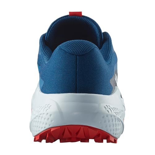 Salomon Salomon Men's Alphaglide Trail Running Shoe, Lightweight Cushioning and All-Terrain Grip for Trail Running & Hiking - Ballad Blue/Dark Blue/Fiery Red - 10.5 Medium
