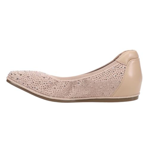 VANELi Womens Gisel Sparkle Rhinestone Ballet Flats Casual - Beige3