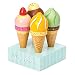 Le Toy Van Honeybake Collection Ice Cream Cones Premium Wooden Toys for Kids Ages 3 Years & Up