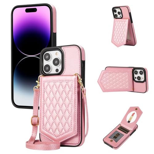 Étui portefeuille à bandoulière iPhone 15 Plus pour des sorties sans encombre