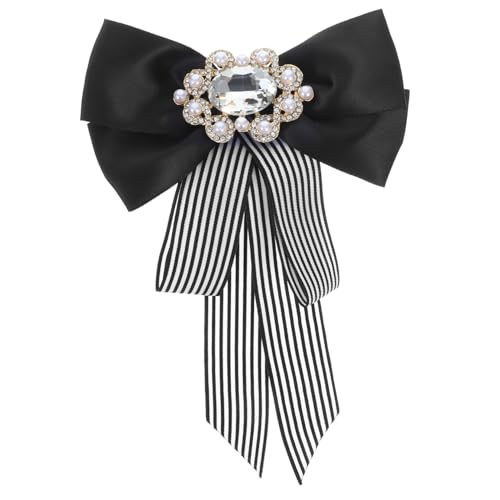 COLLBATH 1 PC Elegant Striped Bow Tie for Women Stylish Cloth Bow Tie Accessory for Business Wear for Dress Shirts and Formal Occasions