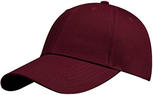 Mojing Classic Cotton Plain Baseball Cap Adjustable for Men and Women, Cool Sport Hat Snapback (red)