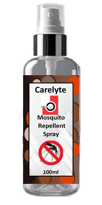 Carelyte Natural Mosquito Repellent Spray – Safe for Home, Kids, Babies, Pets, Skin, Clothes, Indoors, Outdoors, Plants, Car, Travel, Camping & More (100ml, Mosquito)
