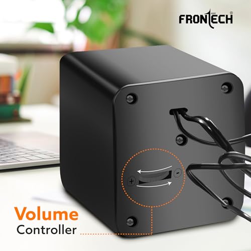 FRONTECH Premium 2.0 Channel USB Powered Speakers with 1.5W x 2 Output, AUX Input, and 1-Year Warranty (Black) - Image 4