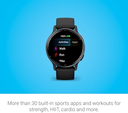 Garmin Vívoactive 5, Health and Fitness GPS Smartwatch, AMOLED Display, Up to 11 Days of Battery, Slate Aluminum Bezel with Black Case and Silicone Band - Thumbnail 2