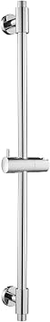 ROVOGO Shower Slide Bar 30-Inch with Holder, 304 Stainless Steel Vertical Slide Bar with Adjustable Wall Brackets for Flexible Install, Screw-Mount, Chrome