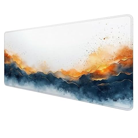 Jaalinng Żółta podkładka pod mysz XXL 1200 x 600 x 3 mm podkładka pod mysz do gier niebieska podstawa gumowa podkładka pod mysz podkładka pod mysz wygodna zmywalna antypoślizgowa podkładka na biurko