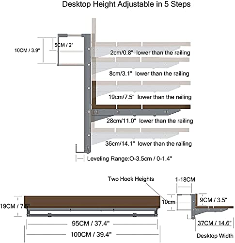 Table de bar en acier inoxydable pour apéritif sur balcon et terrasse - 6