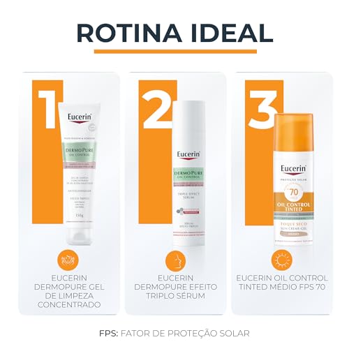Protetor Solar Eucerin Sun Oil Control Tinted FPS 70 – 50g Médio