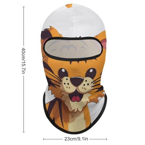 Balaclava para Hombres con Estampado de Tigre para Invierno, Máscara de Ciclismo y Esquí, Cubreboca para Actividades al Aire Libre miniatura 2