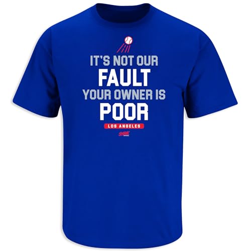 Camiseta It's Not Our Fault de béisbol Los Ángeles en tallas grandes hasta 5XL