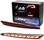 iJDMTOY Dark Red Lens Full LED Bumper Reflector Lights Compatible With Tesla Model Y, Function as Tail, Brake, Rear Fog or Add-On Sequential Blink Turn Signals