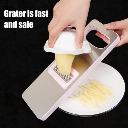 Blue Food Safety Holder for Mandolin Slicer or,Finger Anti-Cut Protectors for Vegetable,Peelers and Slicers, Graters, Food Slicer Cutter Finger Guard for Mandoline Slicer Cutting - Image 3