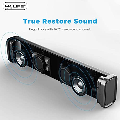 Image of WK LIFE BORN TO LIVE RB-M33 Rich Fabric Series Wireless Bluetooth Soundbar Speaker 10W (Black)