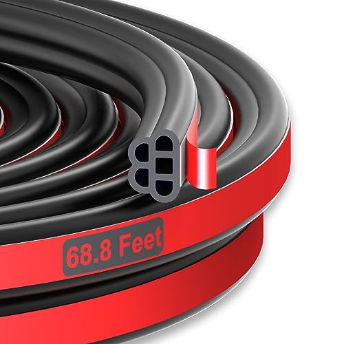 SOZATO Universal Car Door Rubber Seal Strip Self Adhesive Automotive