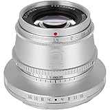 Conector objetivo TTArtisan de 35 mm F1.4 APS-C Canon M Mount Silver gran angular con enfoque manual