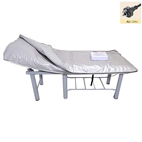 YAOBAO Manta De Sauna De Infrarrojos Lejanos De Plata, Máquina De Terapia De Desintoxicación Adelgazante para Adelgazar Sauna para SPA Personal 2 Zonas,AU